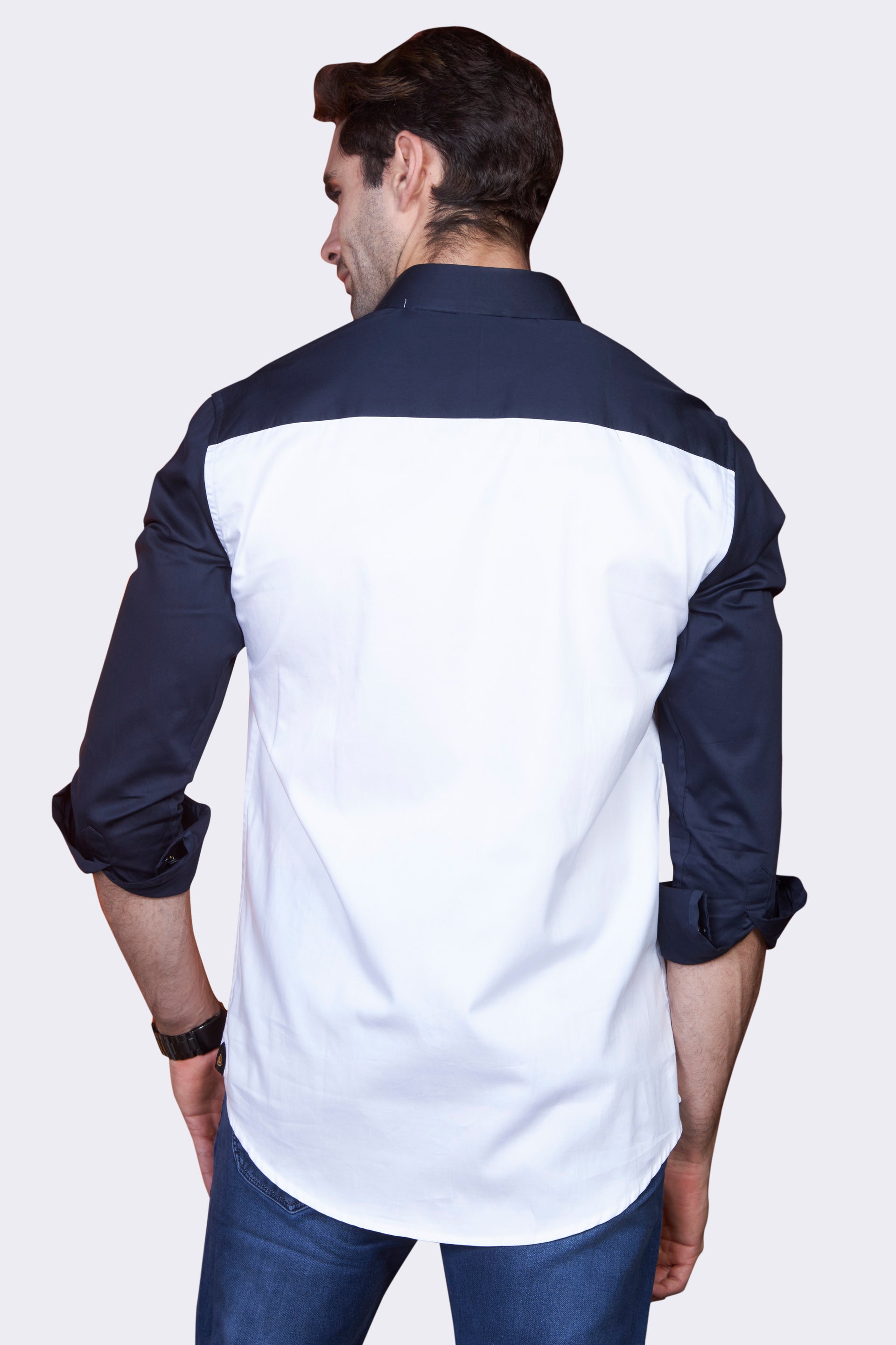 radiant-ultramarine-white-fusion-party-wear-shirt