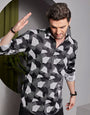 Rainer Black Minimalistic Print- Resort Shirt