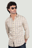 reasonable-avram-cream-cotton-check-shirt