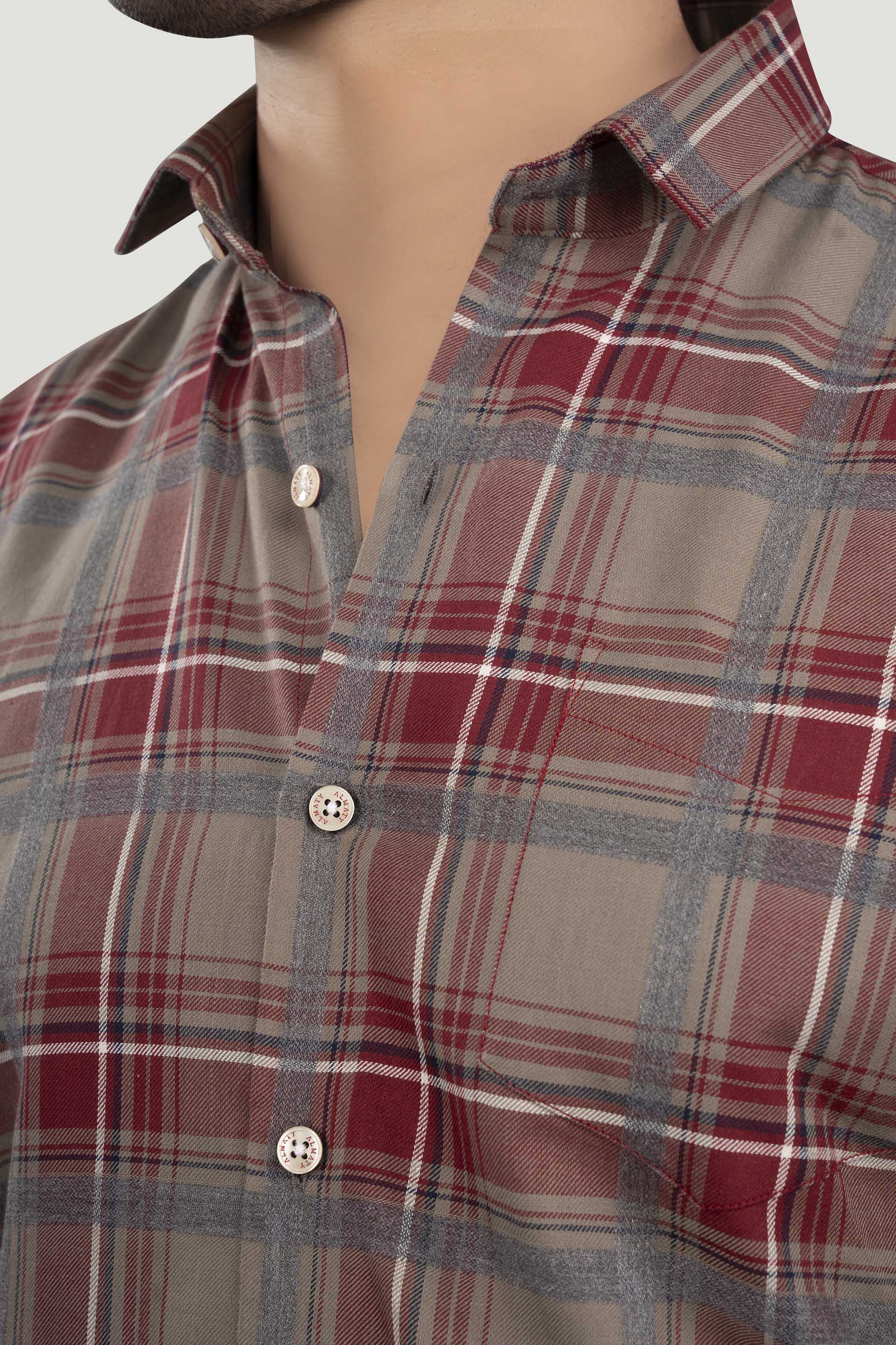 reasonable-erast-red-cotton-check-shirt