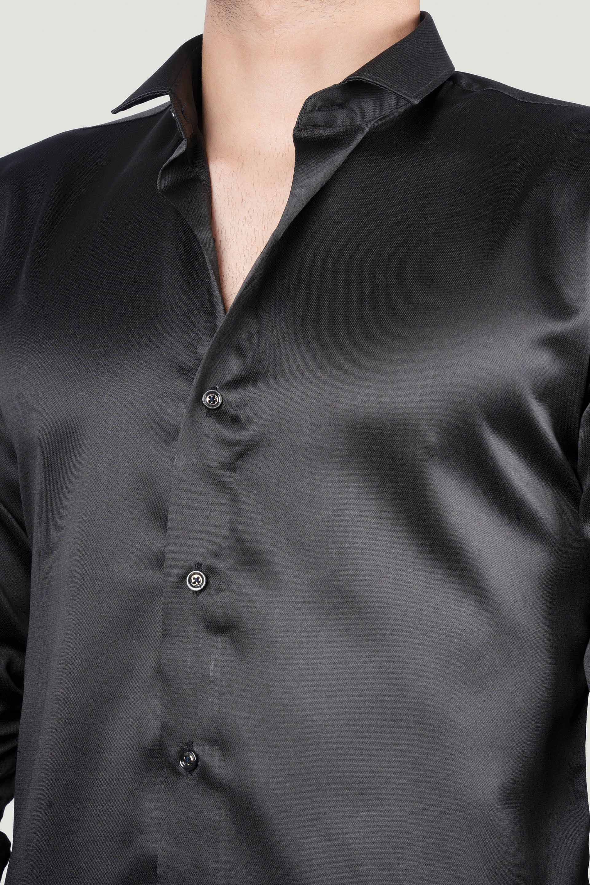 refined-damiano-black-solid-shirt