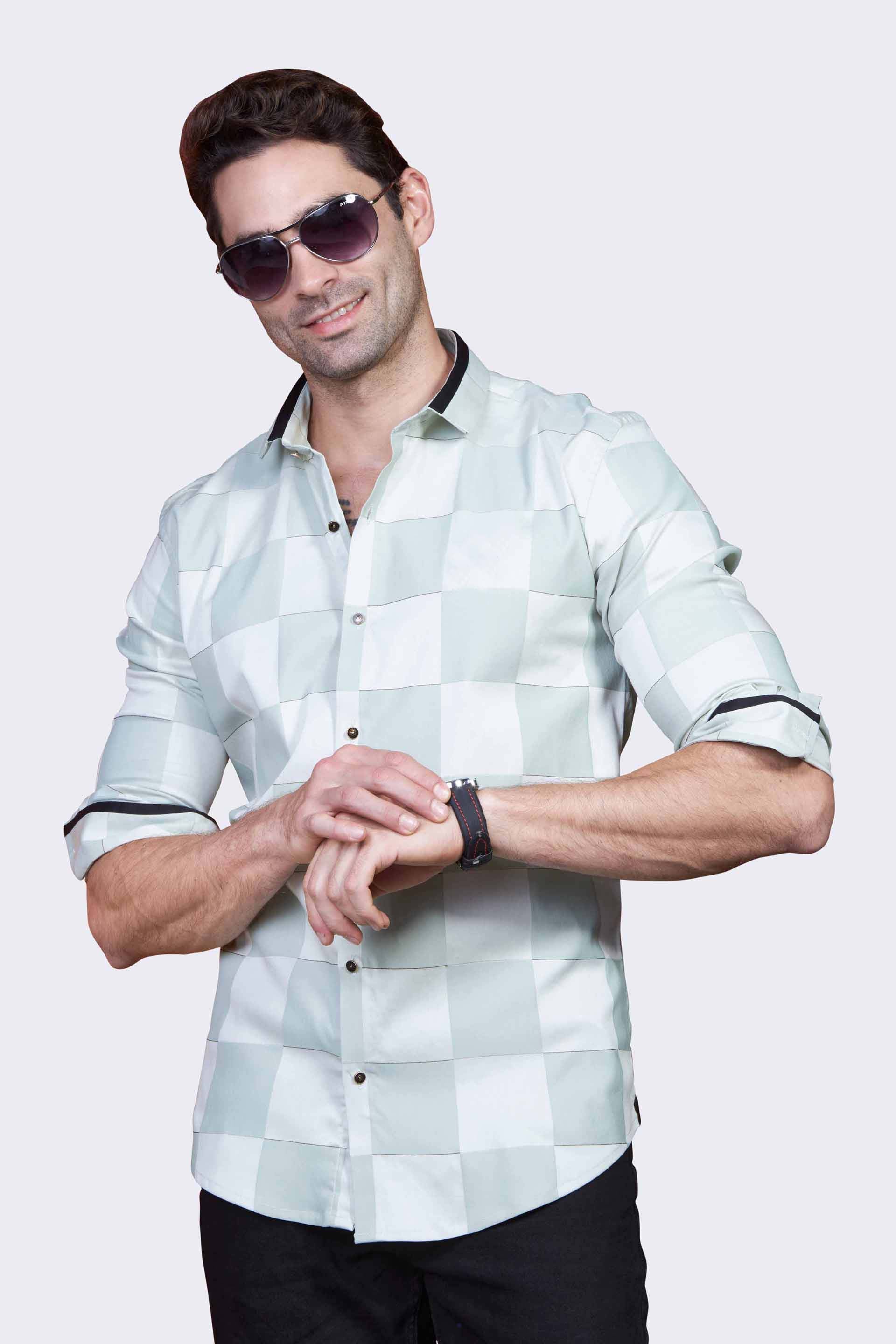 refined-emerald-grid-party-wear-shirt