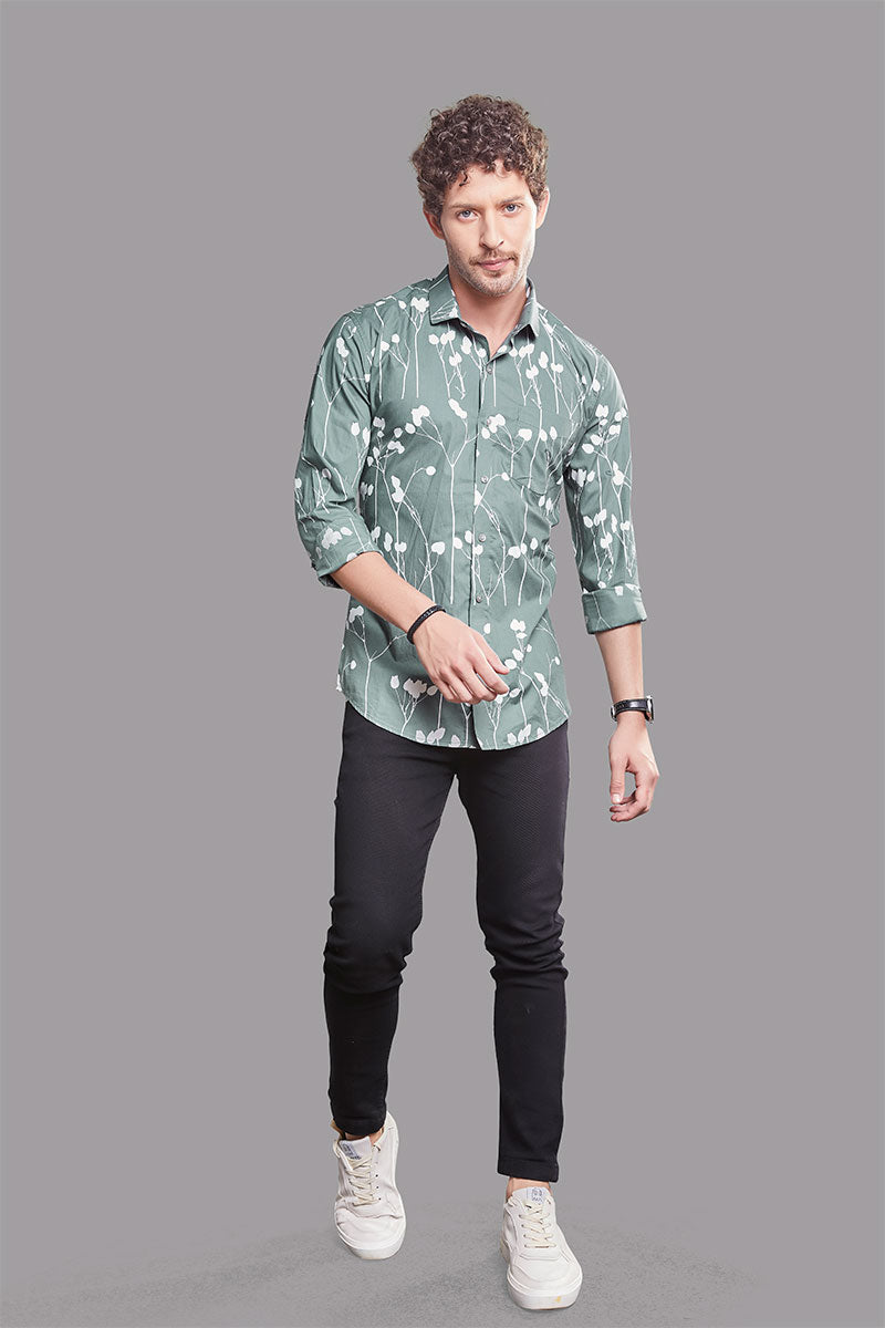 refined-nestor-green-digital-floral-printed-shirt