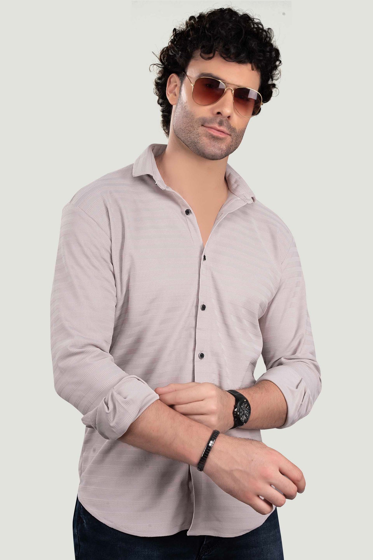 roman-light-pink-lycra-knitted-striped-shirt