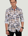 SKYLER WHITE GEOMETRIC PRINTED SHIRT