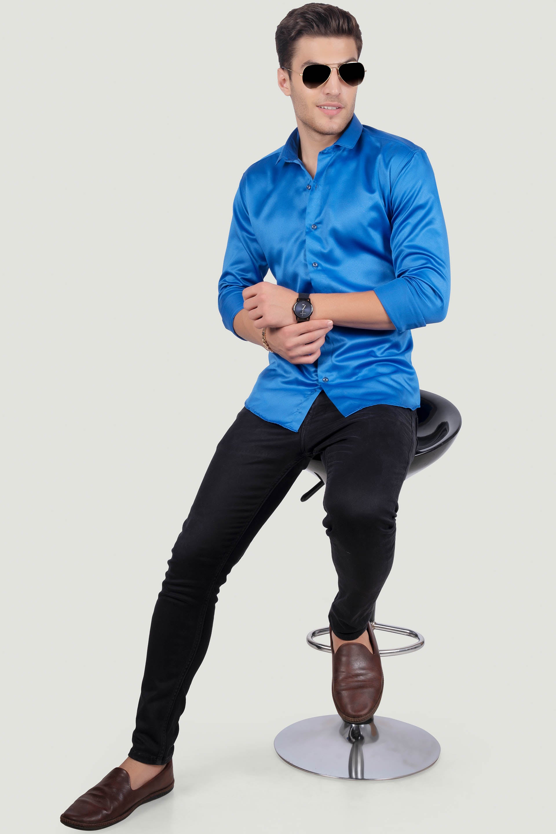 silky-bradley-blue-solid-shirt
