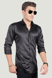 silky-damiano-black-solid-shirt