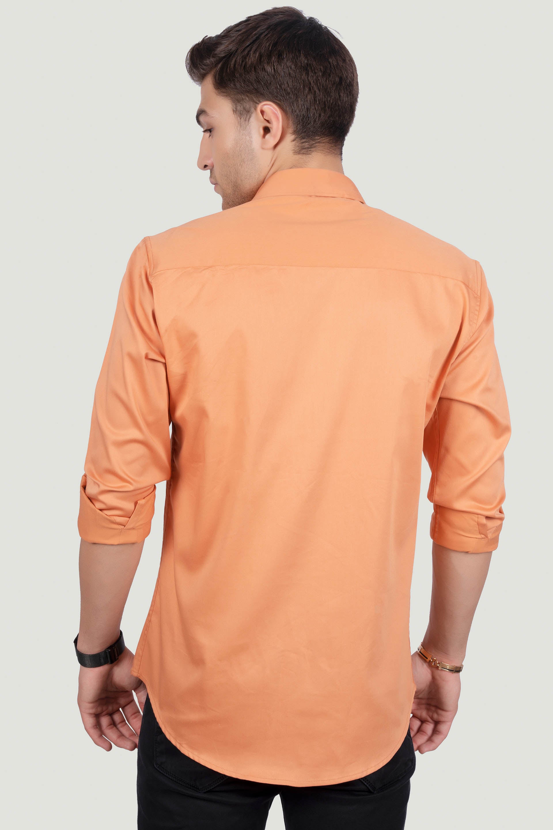silky-ferdinando-orange-solid-shirt
