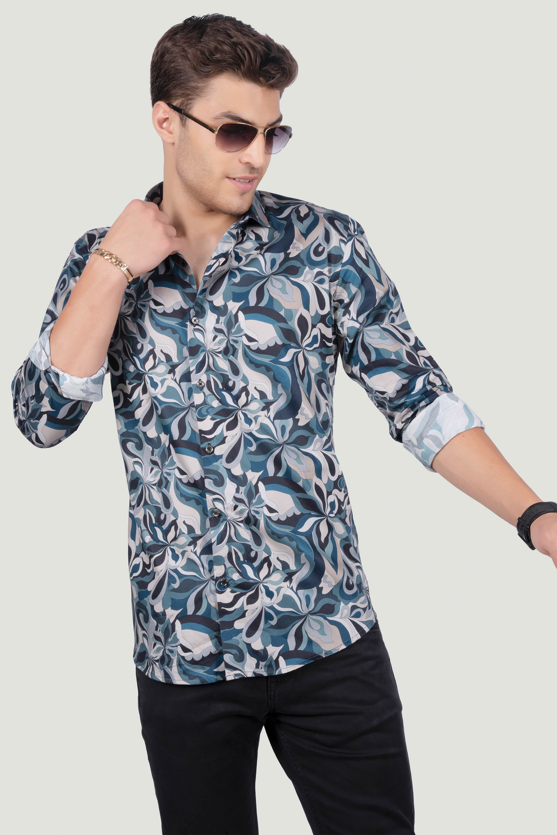 silky-leone-turquoise-club-wear-shirt