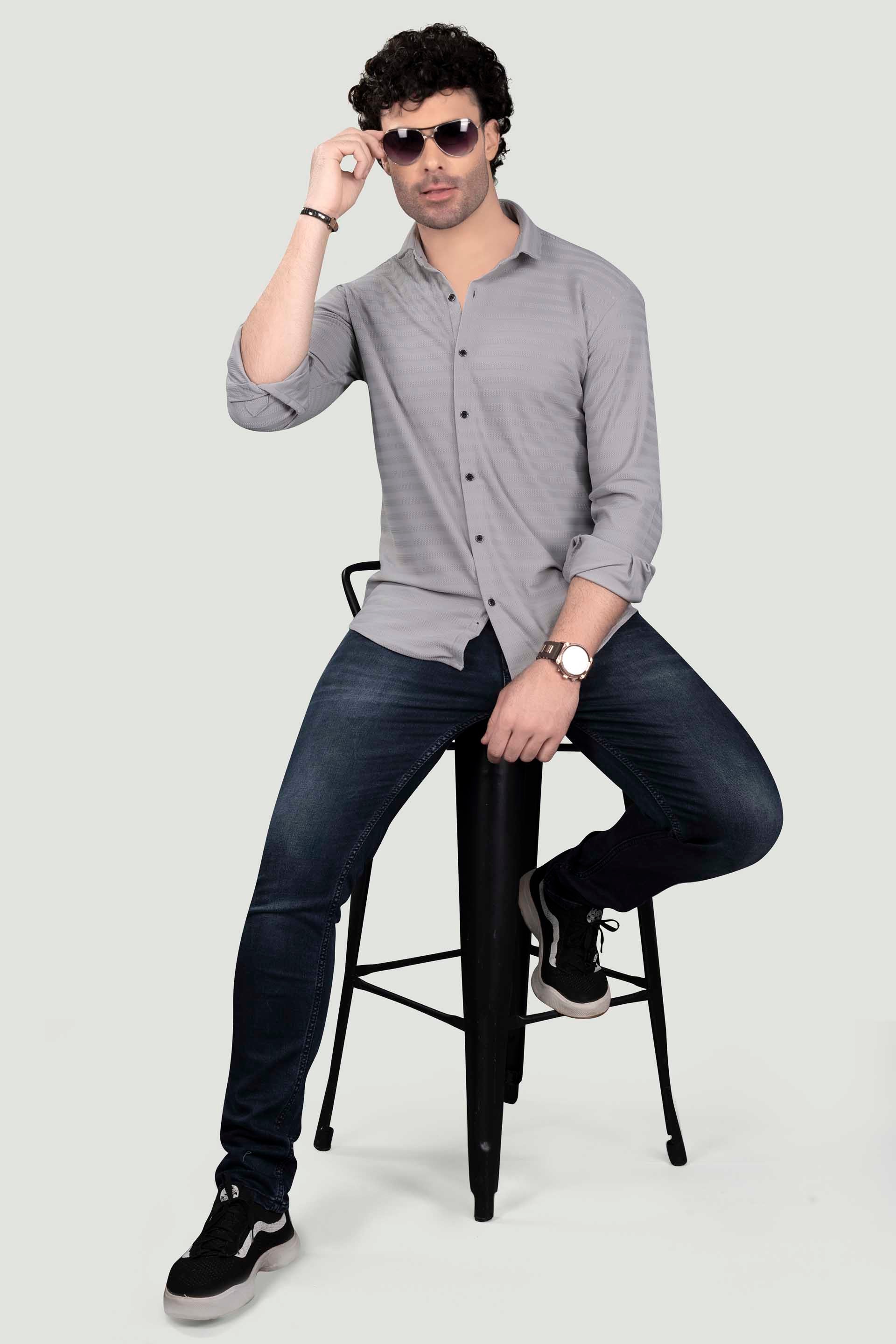 silky-lucas-grey-lycra-knitted-striped-shirt