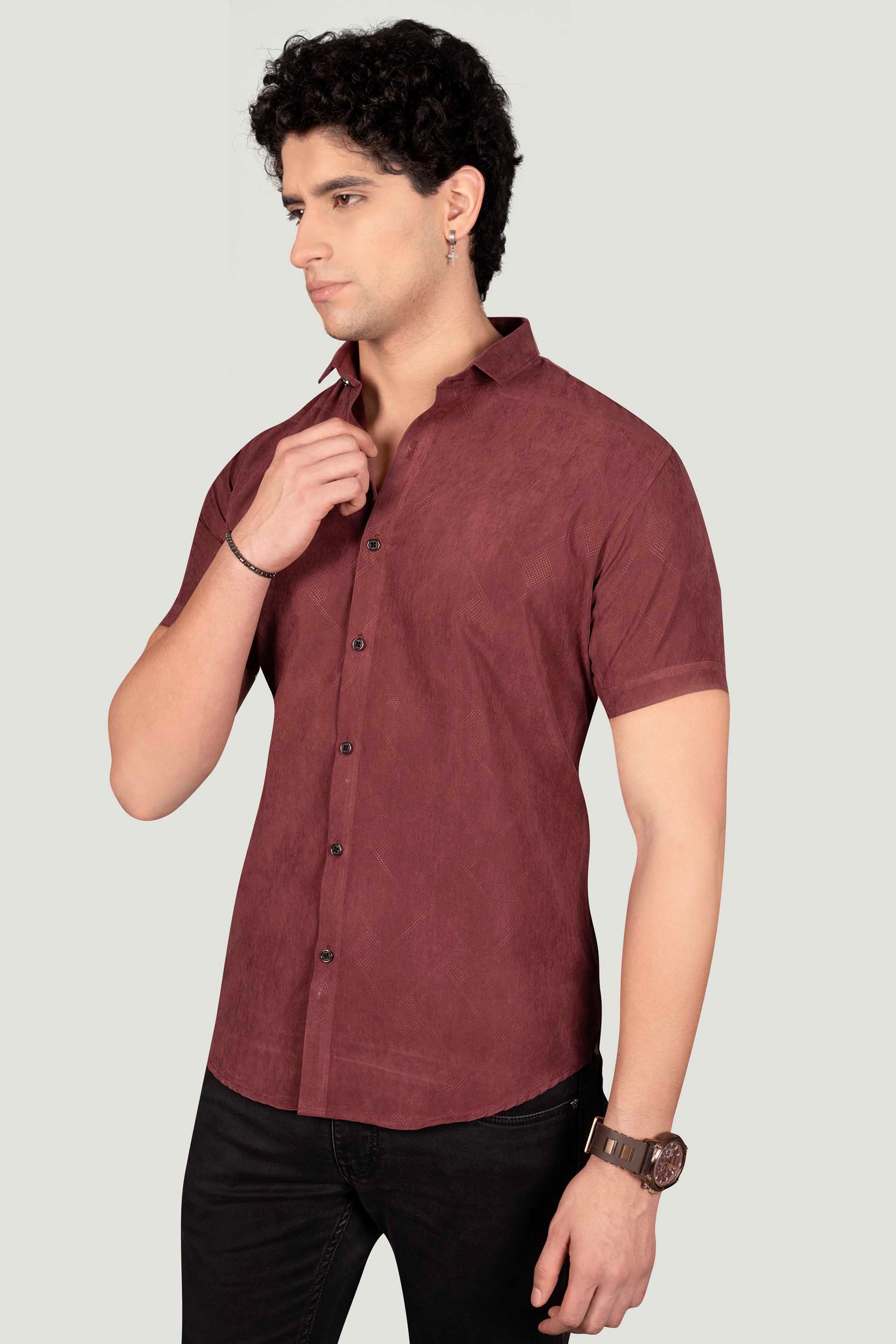 silky-zachary-maroon-textured-solid-shirt