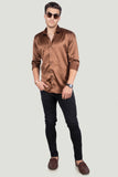 smart-calogero-brown-solid-shirt
