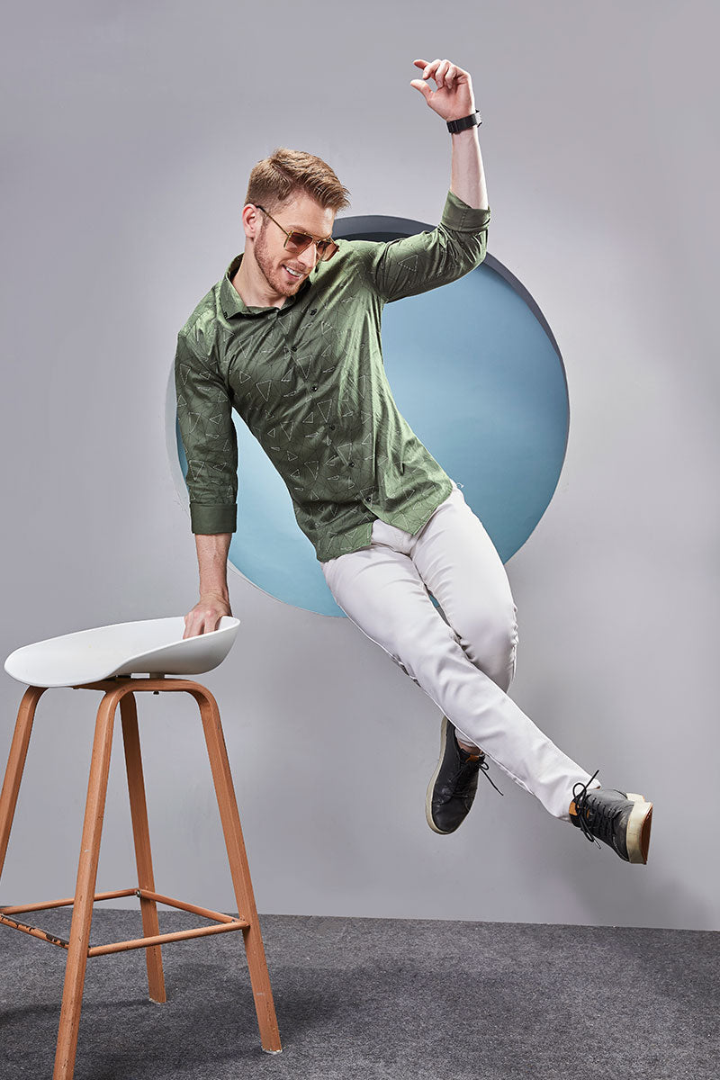 smart-lorenzo-green-geometric-printed-shirt