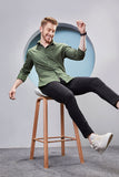 smart-marlon-green-geometric-printed-shirt