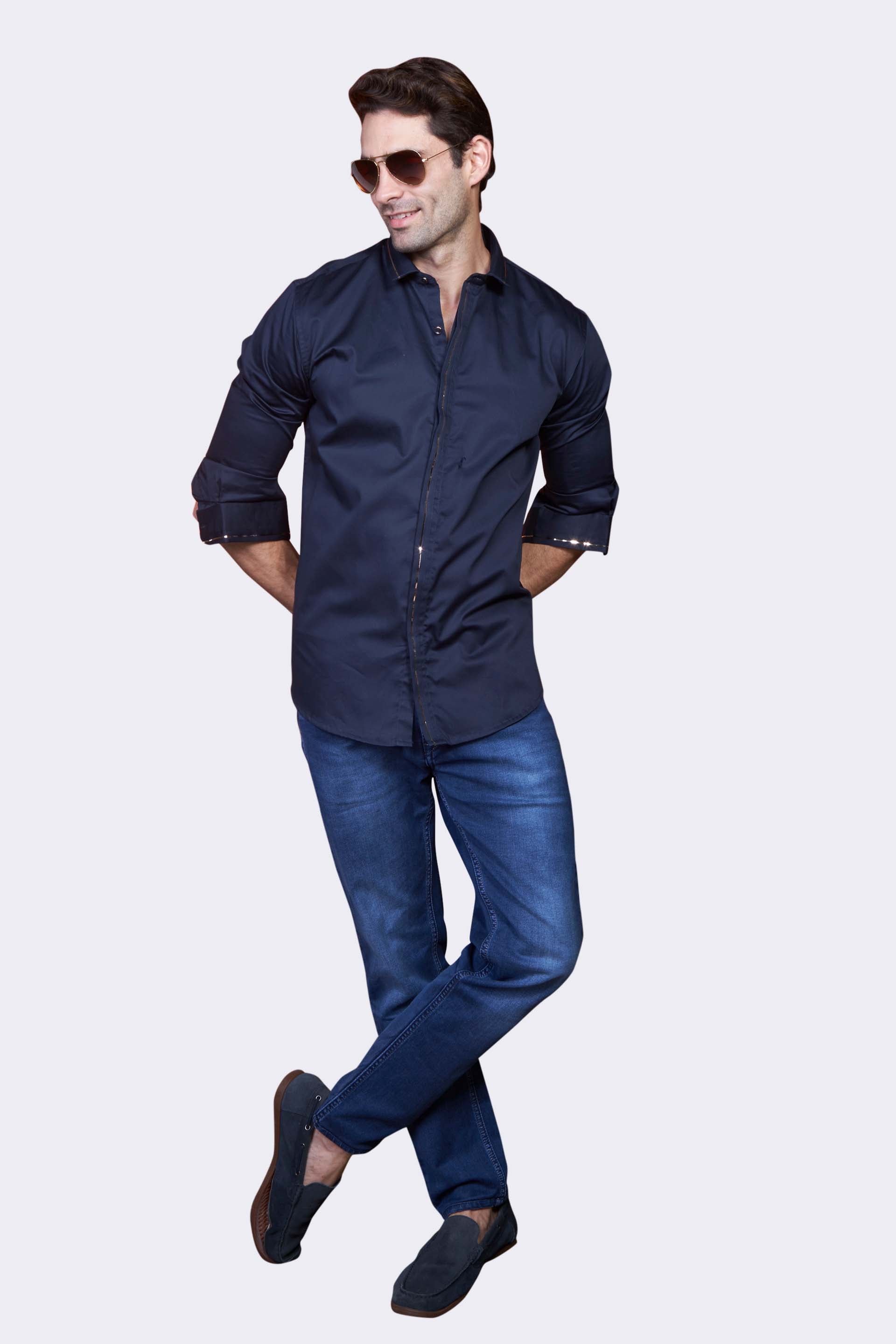 smart-navy-gold-foiled-party-wear-shirt