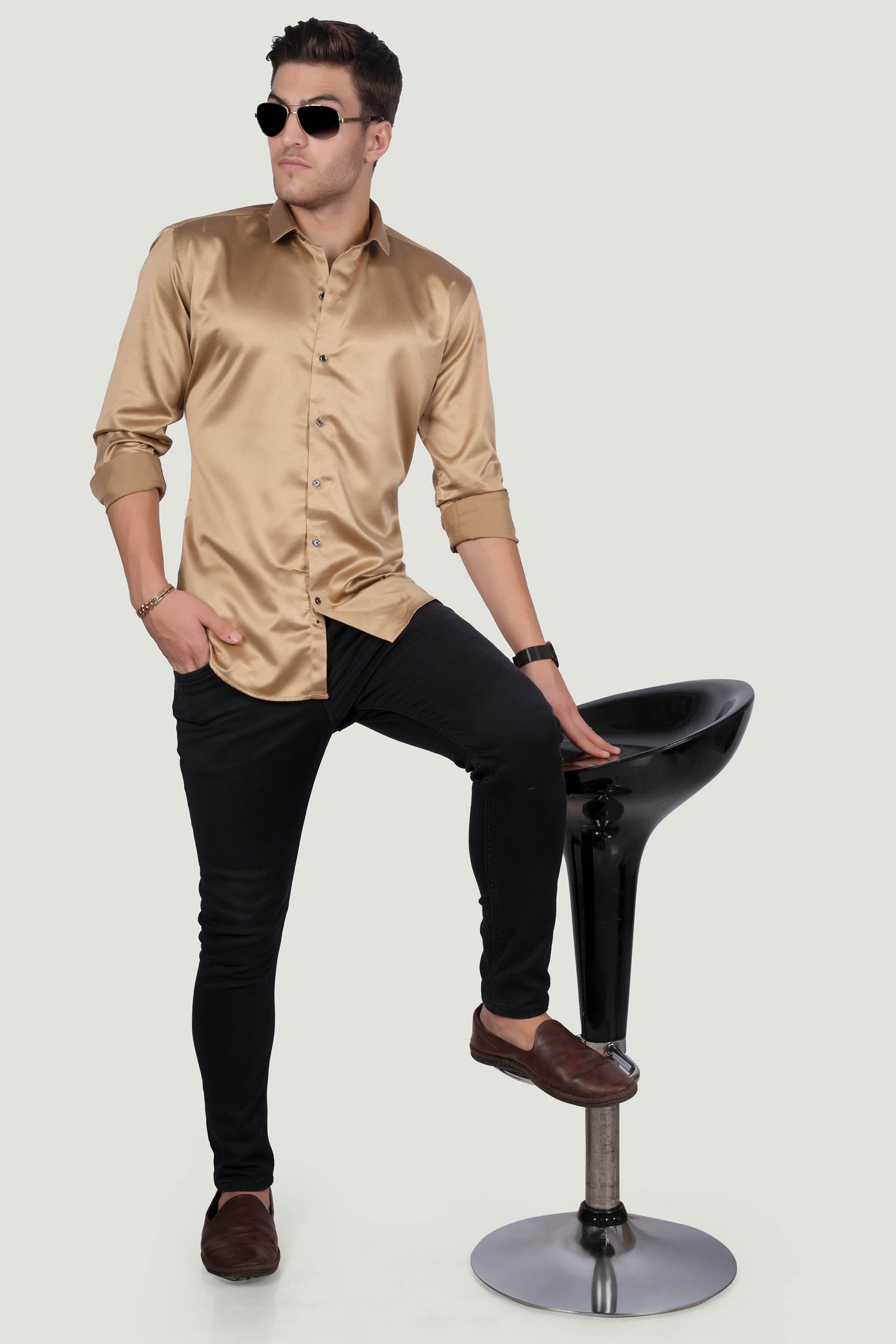 smart-thomas-gold-solid-shirt