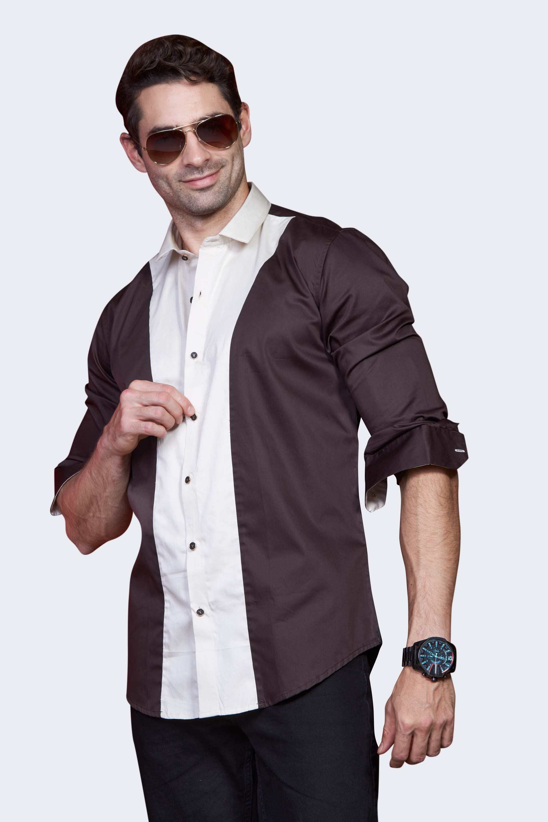 smooth-curved-stripes-brown-party-wear-shirt