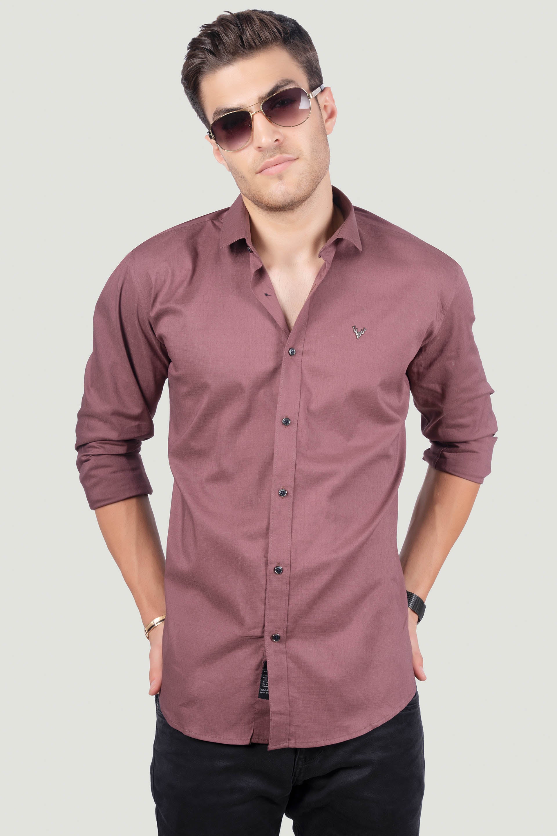 smooth-ludovico-maroon-solid-shirt