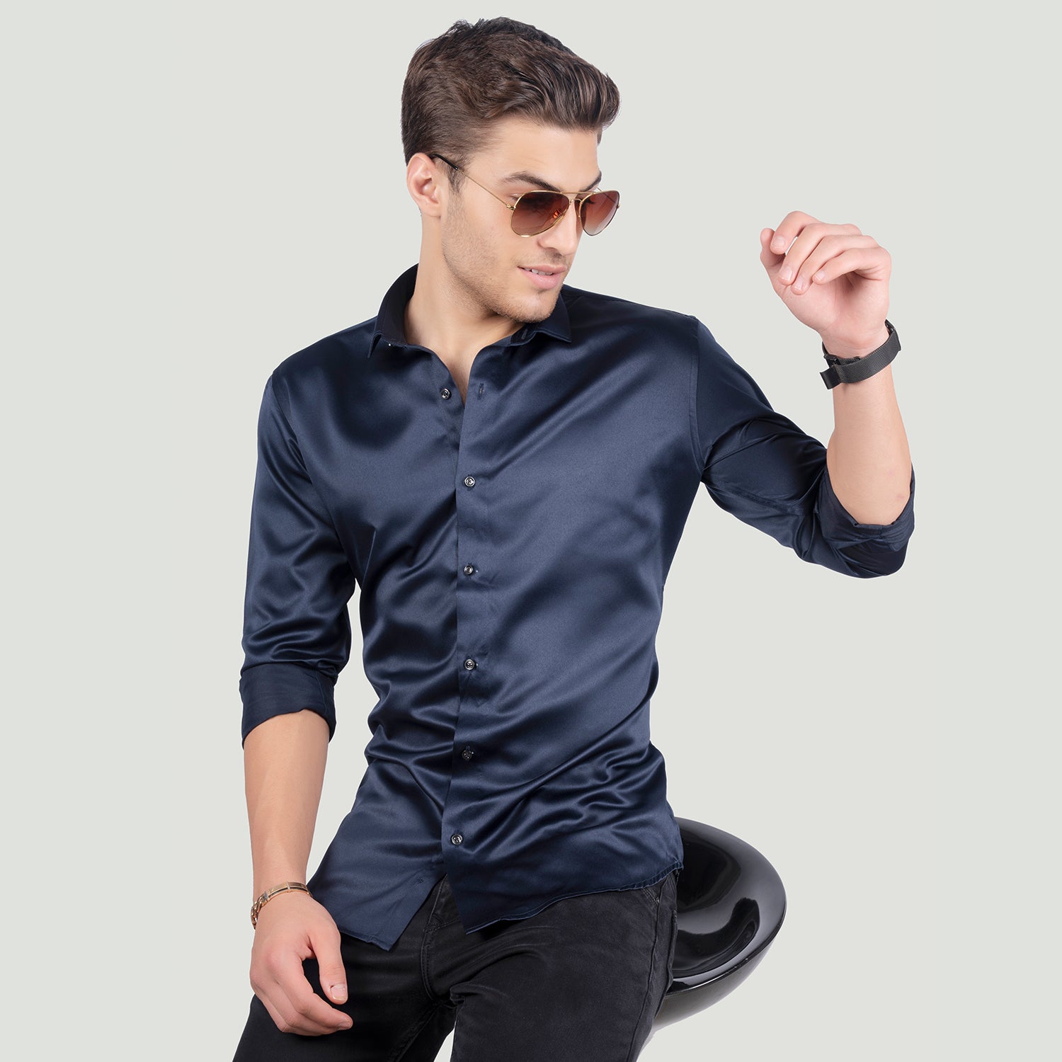 smooth-vito-anvy-blue-solid-shirt