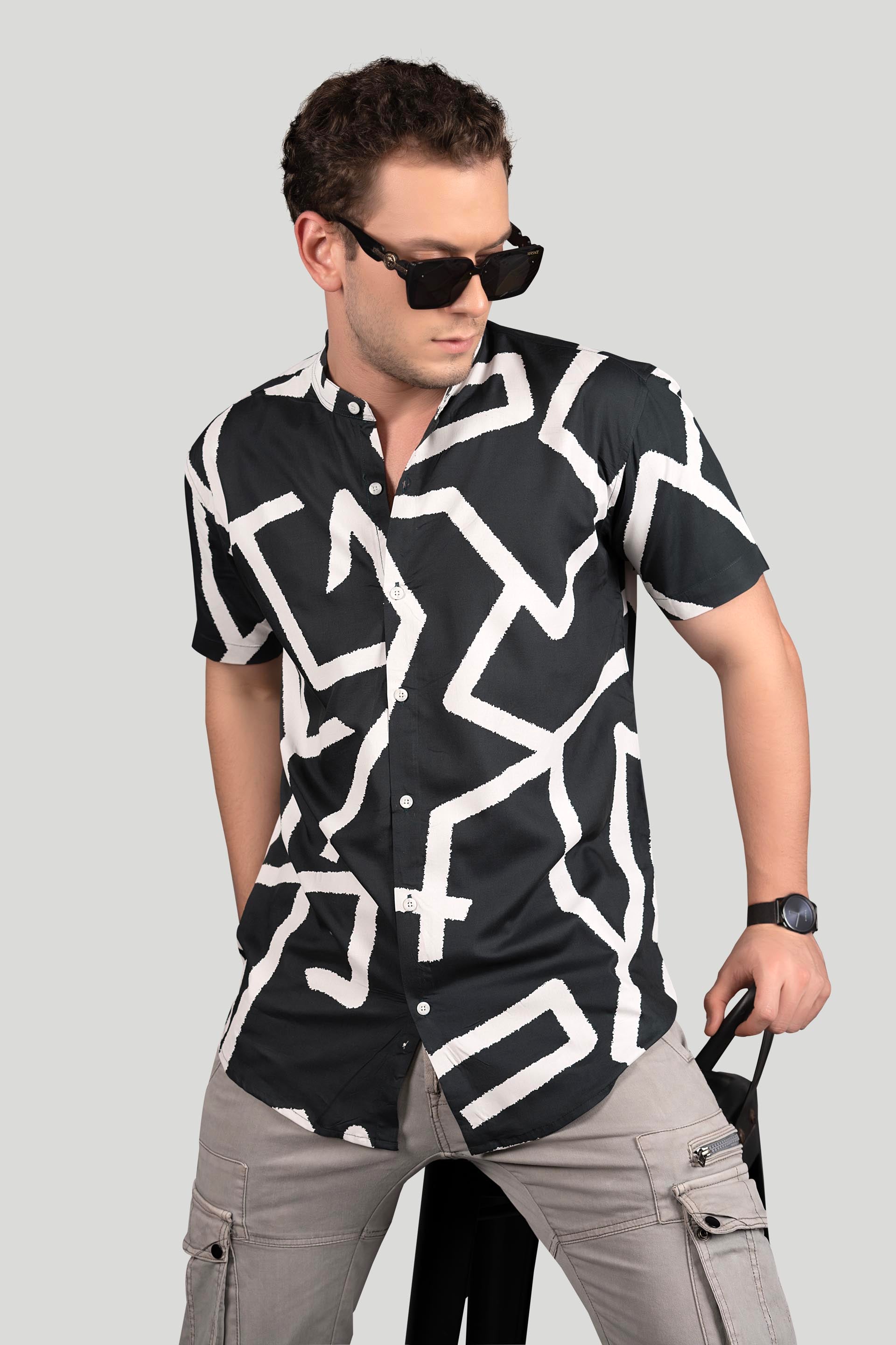 style-blaze-dark-green-viscose-print-resort-shirt