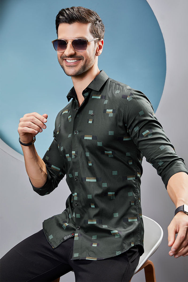 style-braxton-green-abstract-printed-shirt