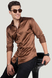 style-calogero-brown-solid-shirt