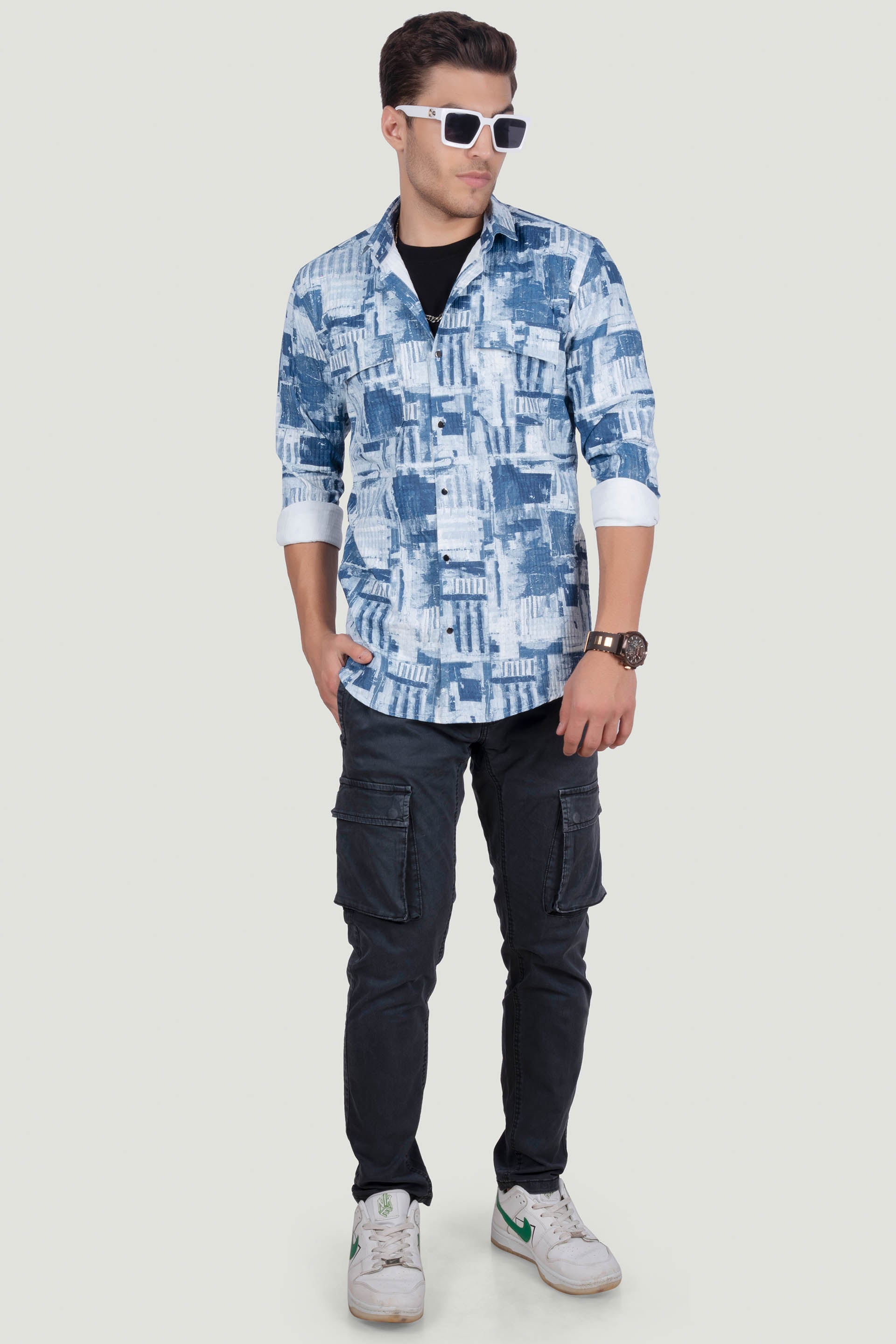 style-double-pocket-george-blue-overshirt-printed-shirt