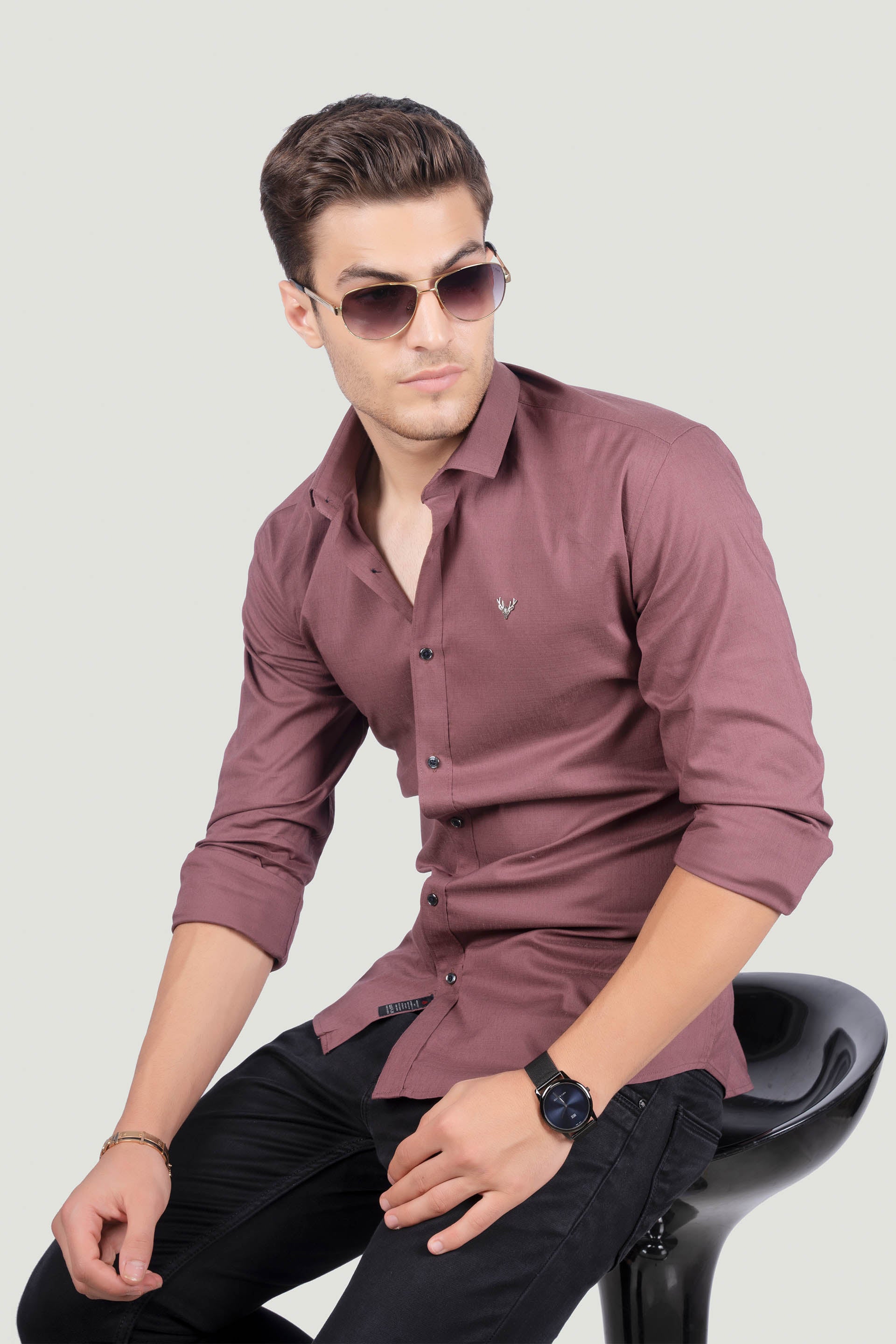 style-ludovico-maroon-solid-shirt