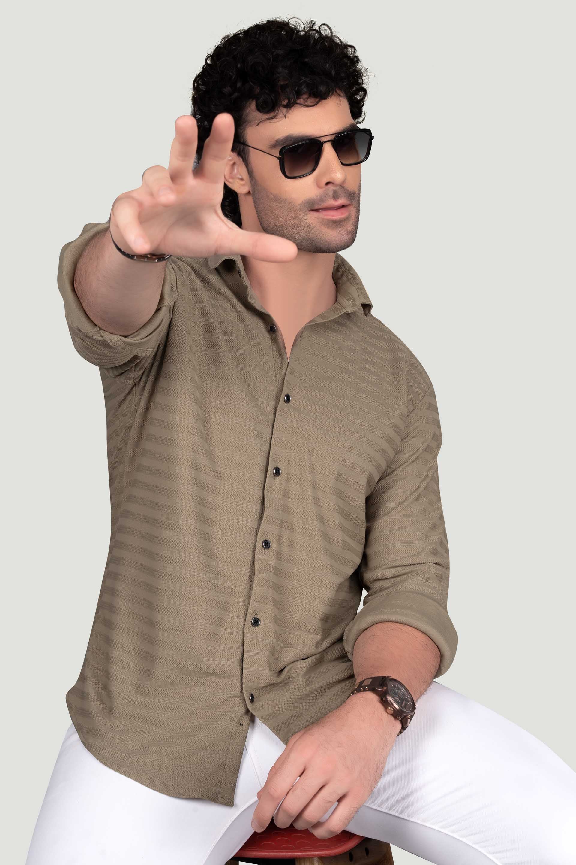 style-sergei-cream-lycra-knitted-striped-shirt