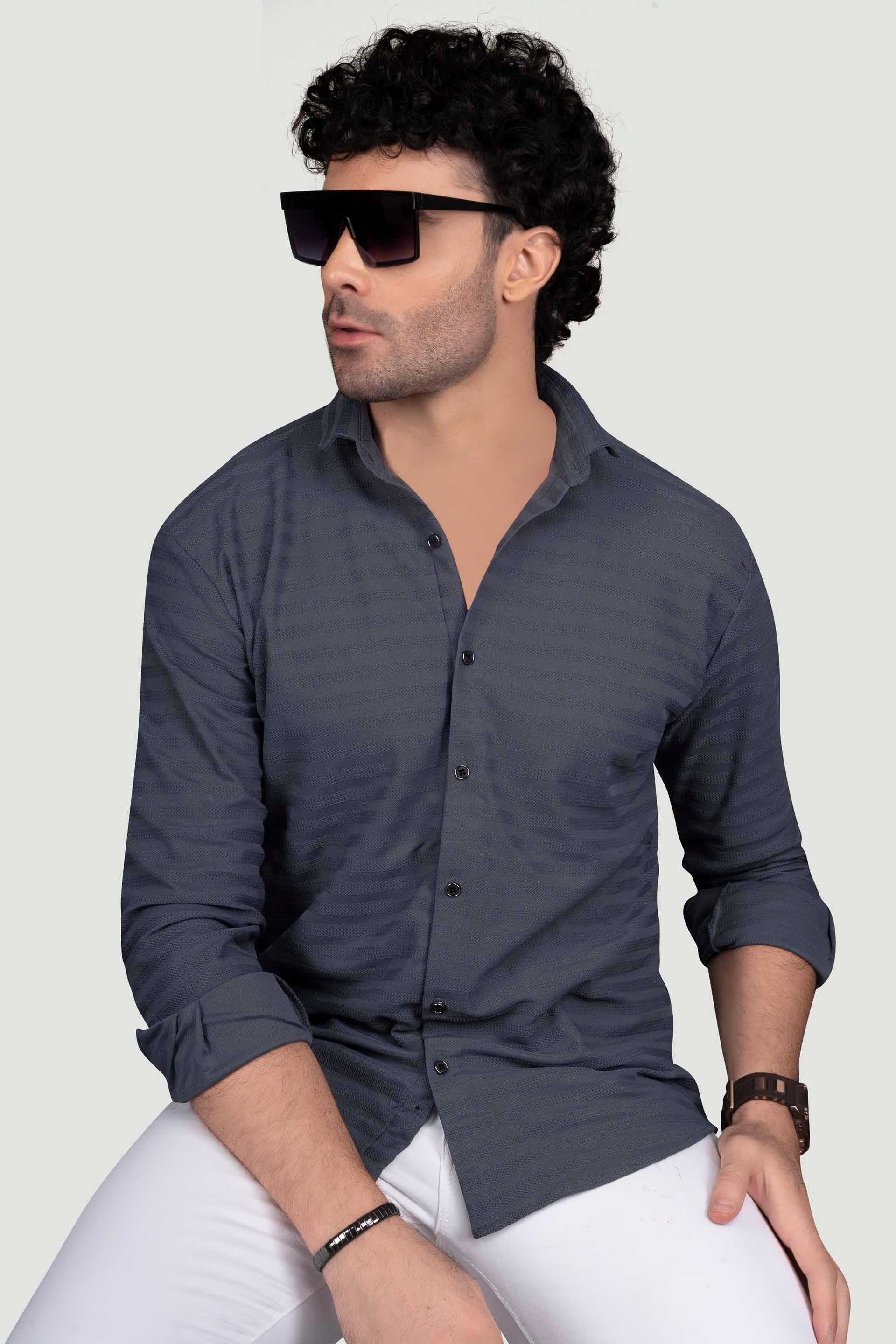 stylish-benjamin-grey-lycra-knitted-striped-shirt