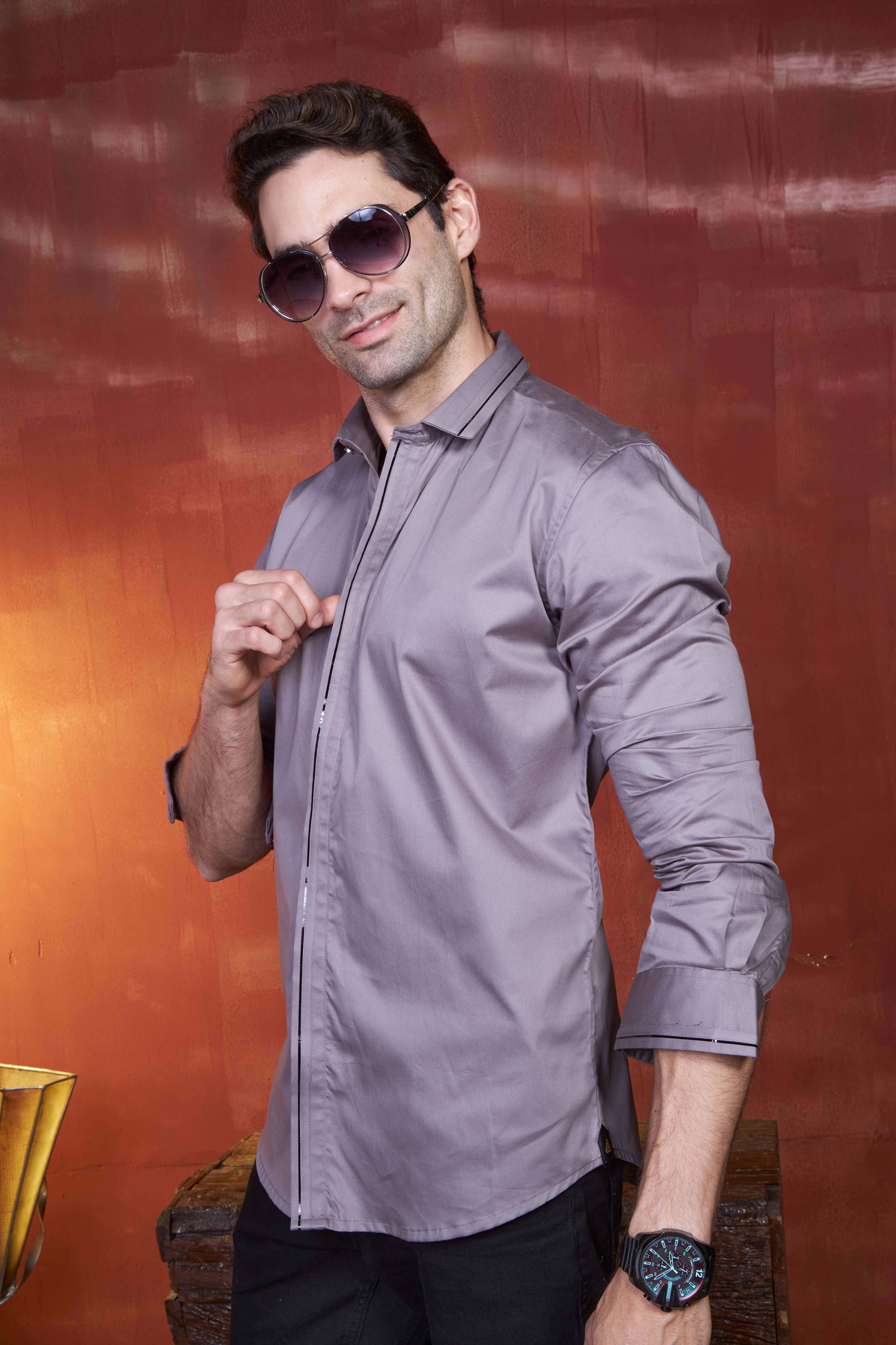 stylish-charcoal-silver-foiled-party-wear-shirt