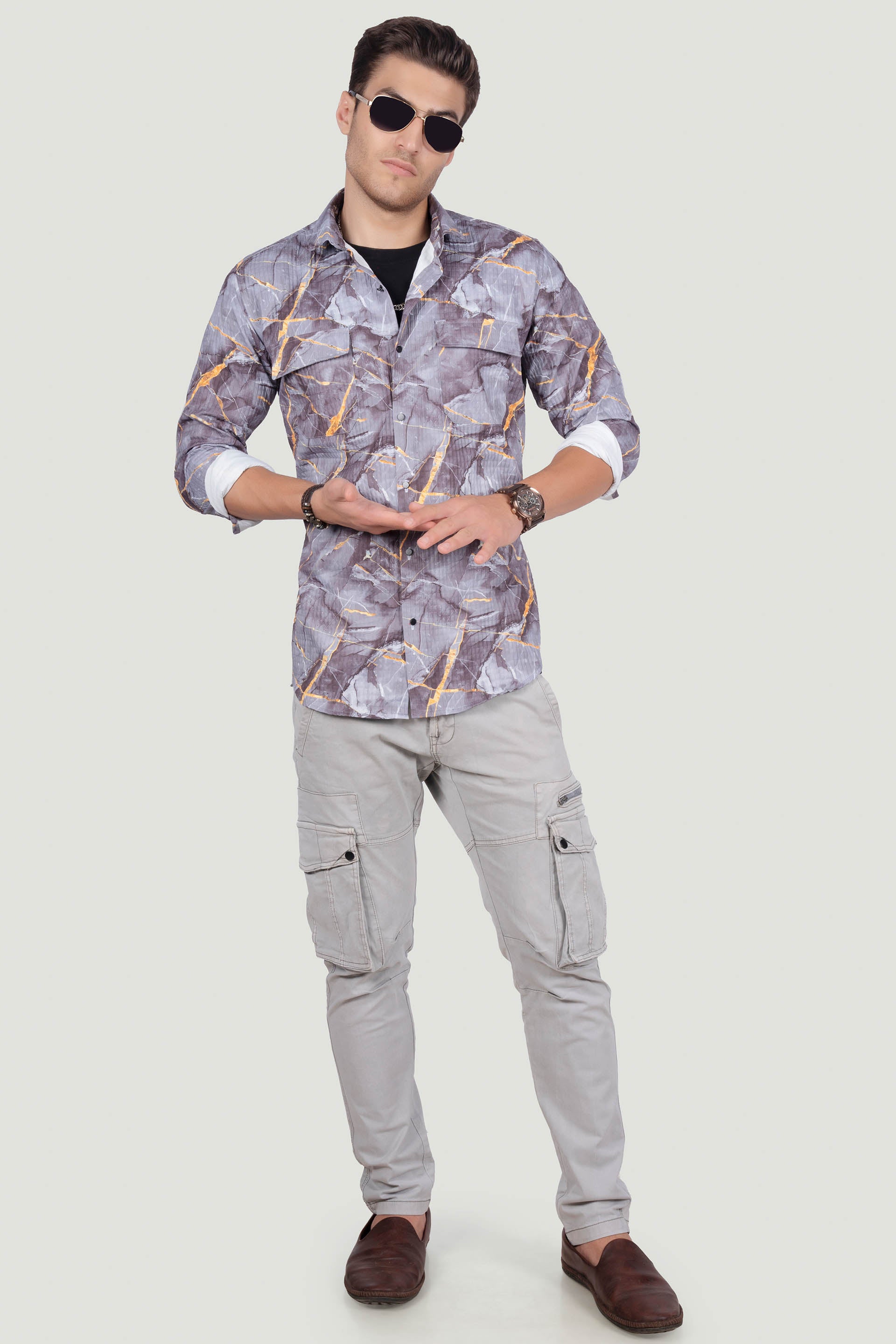 stylish-double-pocket-gennaro-brown-overshirt-printed-shirt