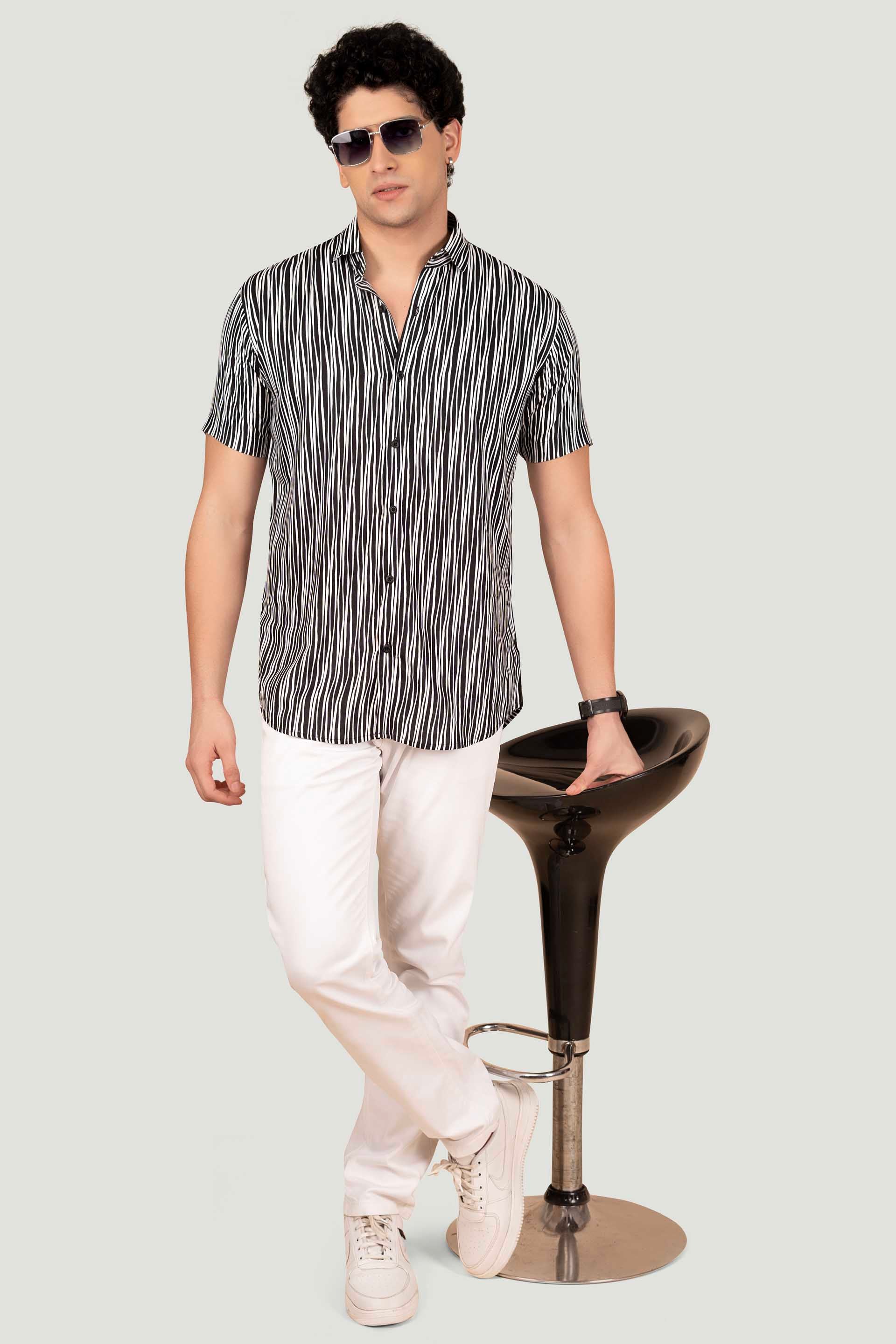 stylish-lucas-black-viscose-stripes-resort-shirt