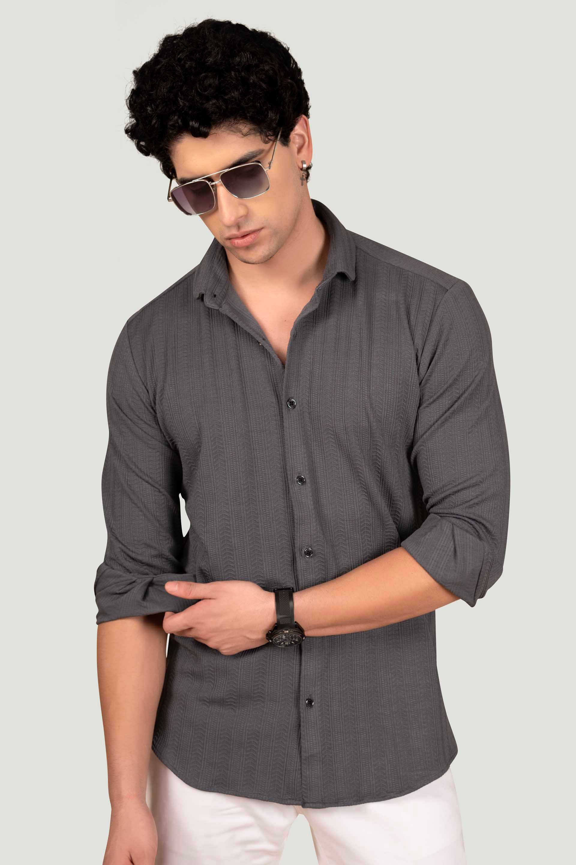 stylish-oscar-grey-knitted-resort-shirt