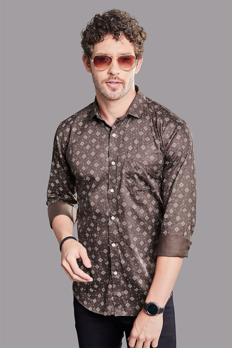 sylvain-brown-abstract-printed-shirt