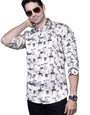 TUCKER WHITE ABSTRACT PRINTED SHIRT