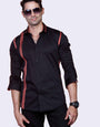 TWINLINE BLACK PARTY WEAR SHIRT