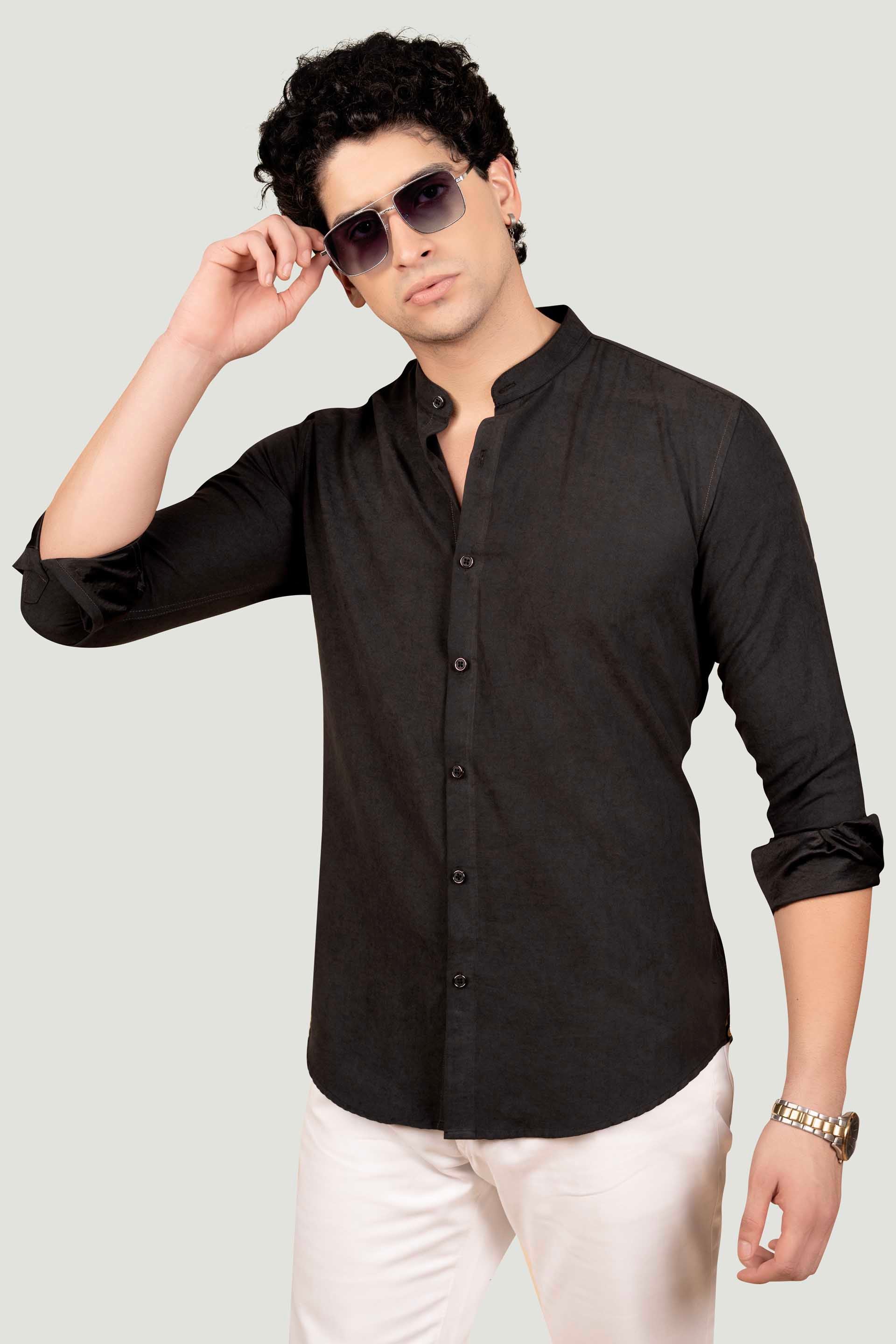 theo-black-solid-shirt