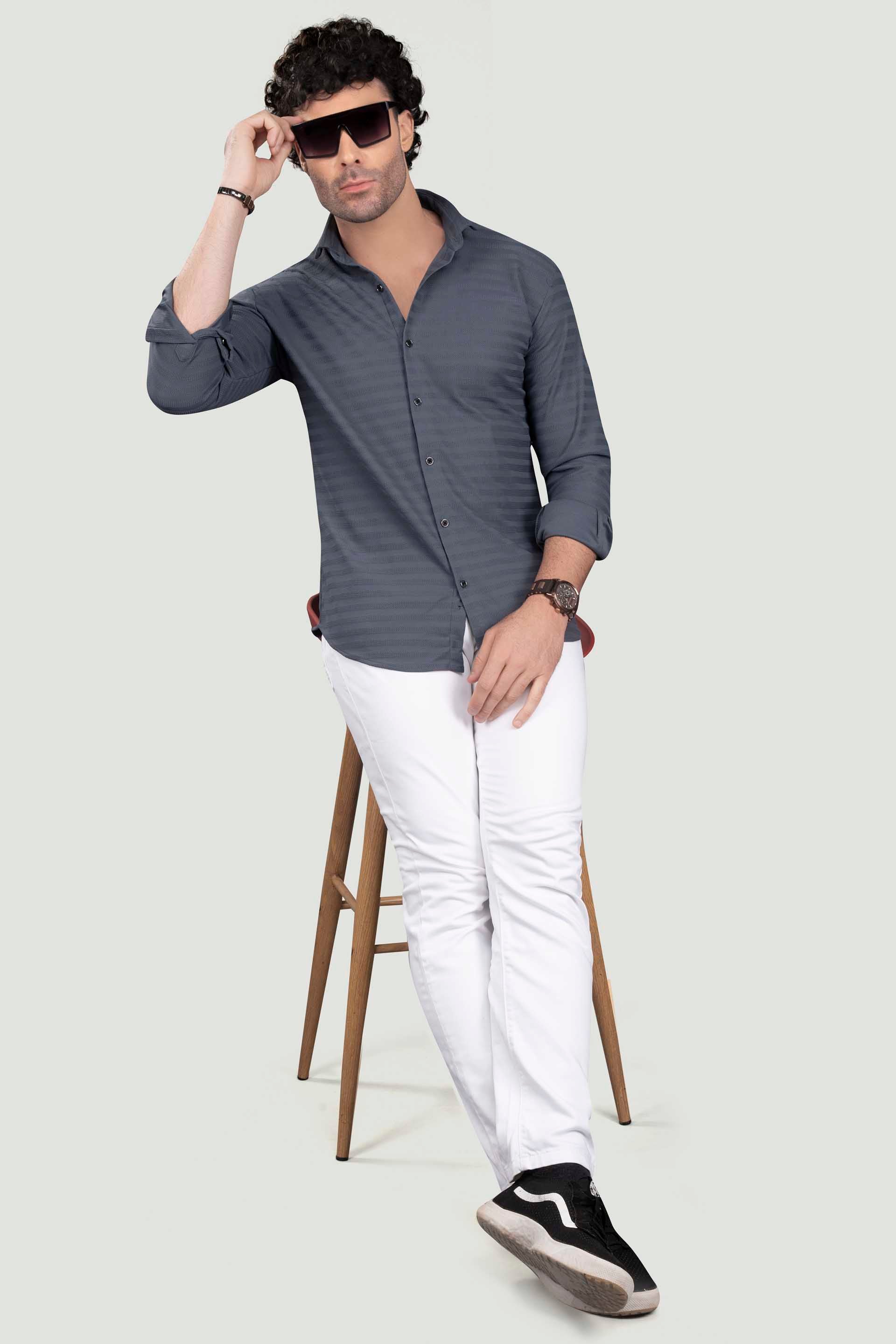 trendy-benjamin-grey-lycra-knitted-striped-shirt