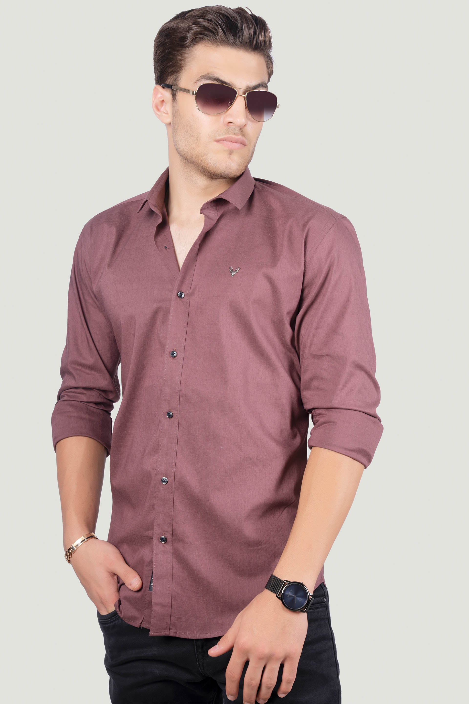 trendy-ludovico-maroon-solid-shirt