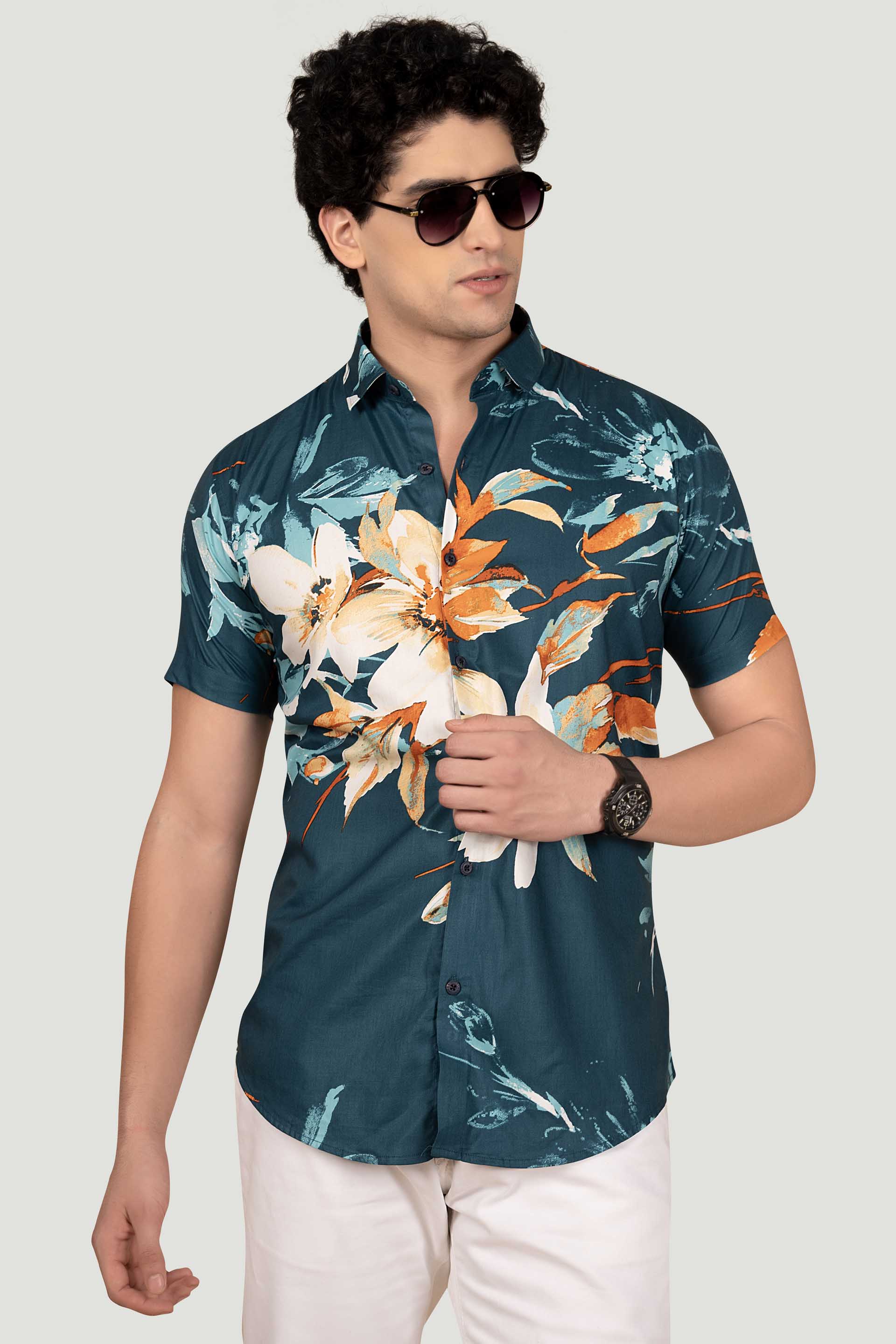 trendy-mason-green-viscose-print-resort-shirt