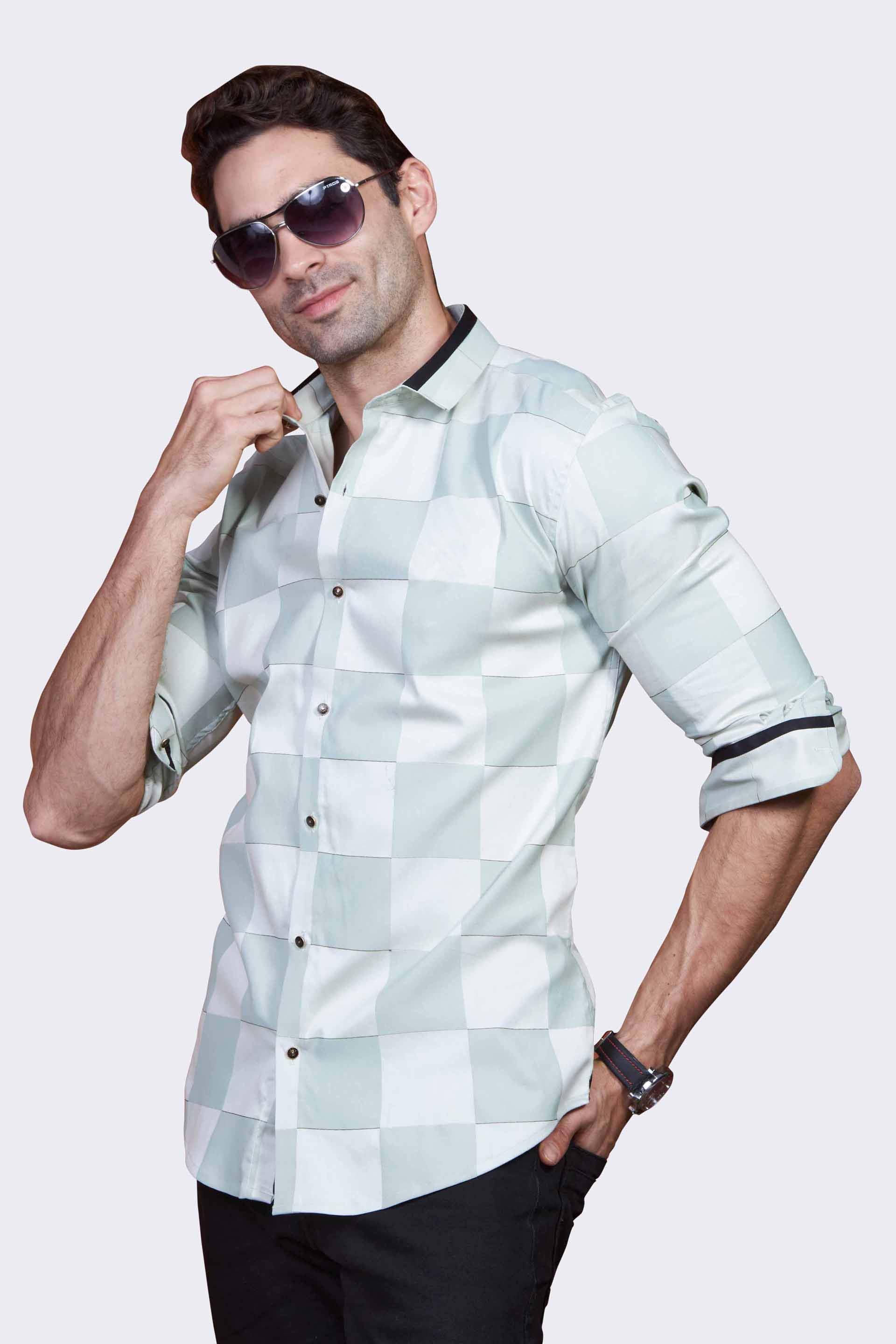 upscale-emerald-grid-party-wear-shirt