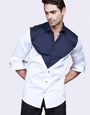 VORTEX WHITE V STYLE PARTY WEAR SHIRT