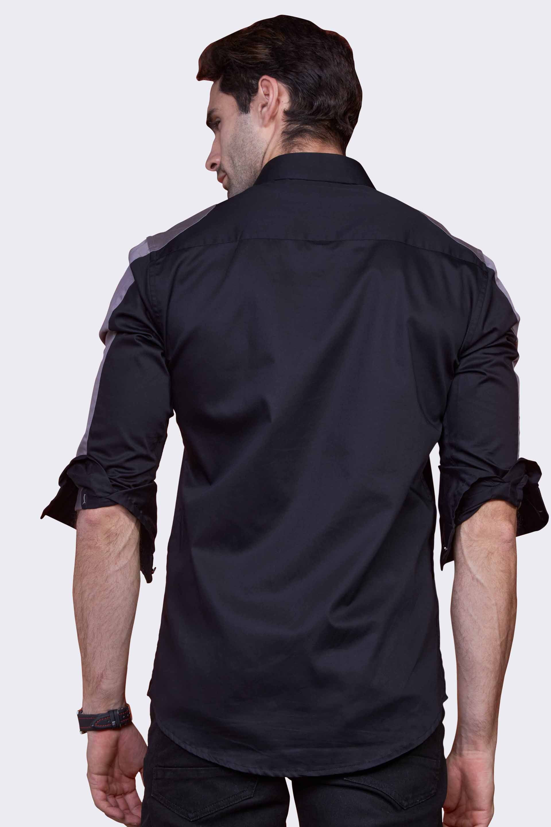 vibrant-dual-black-contrast-sleeves-party-wear-shirt