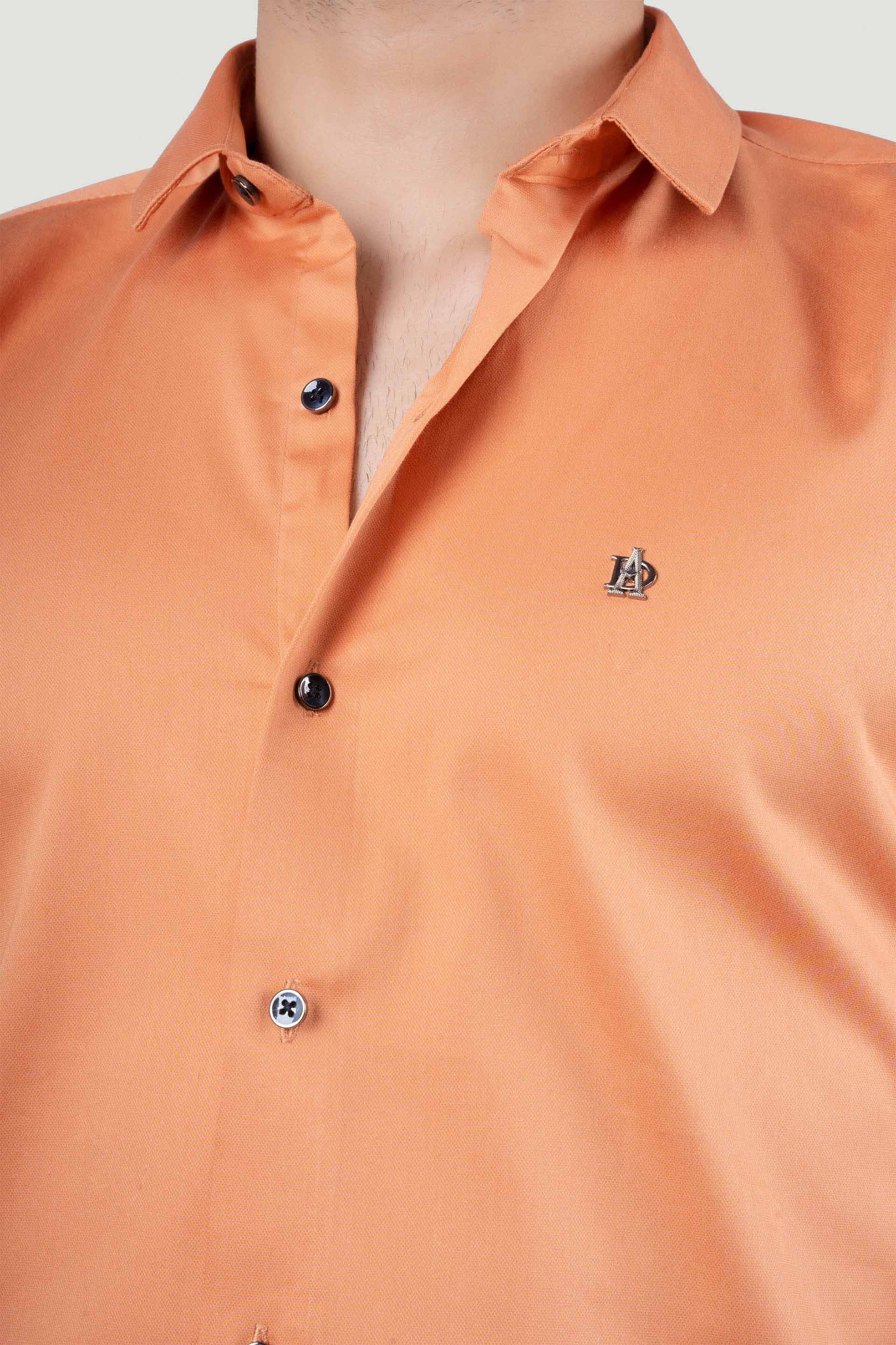 vibrant-ferdinando-orange-solid-shirt