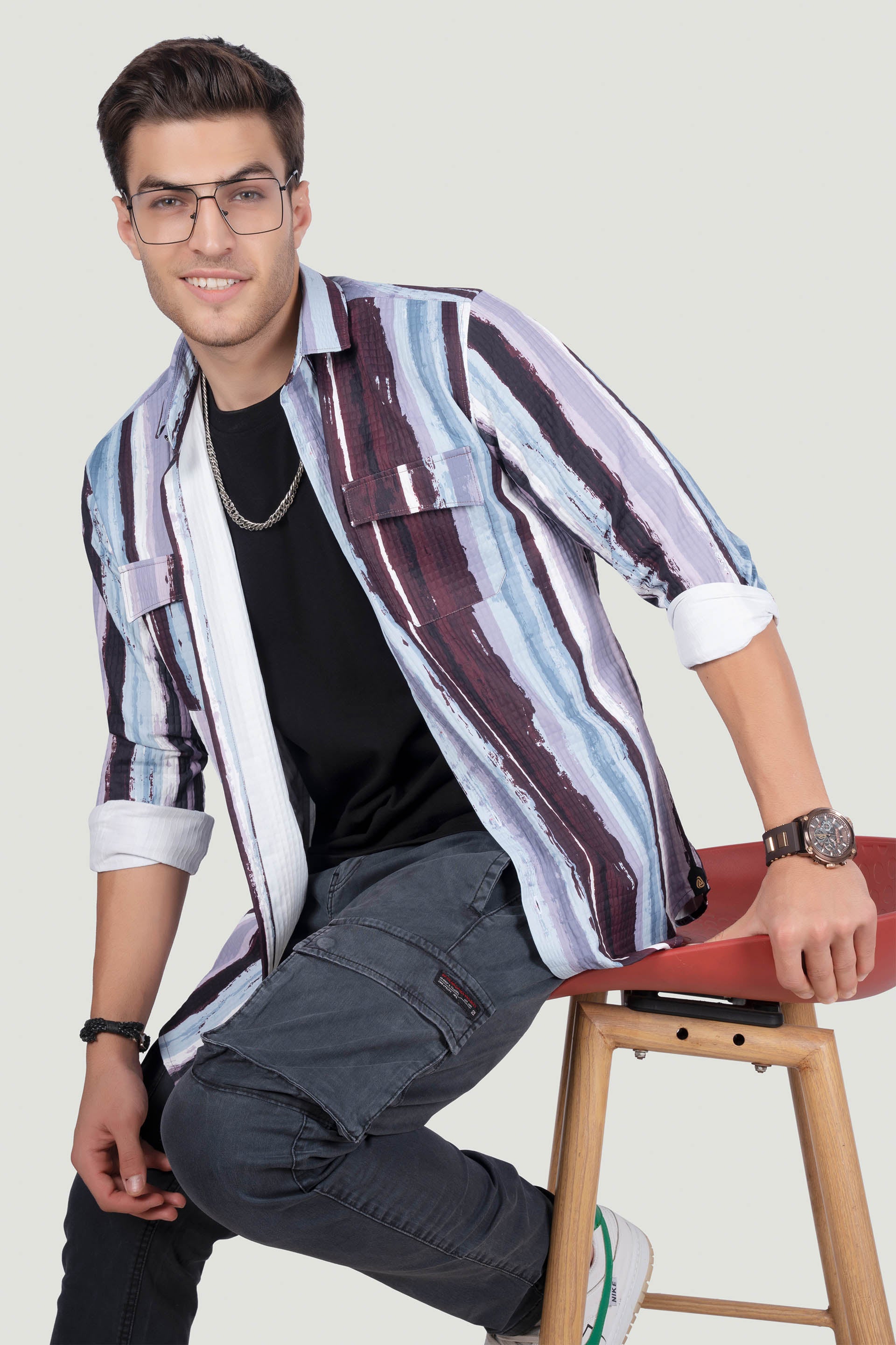 DOUBLE POCKET RICHARD MULTI OVERSHIRT