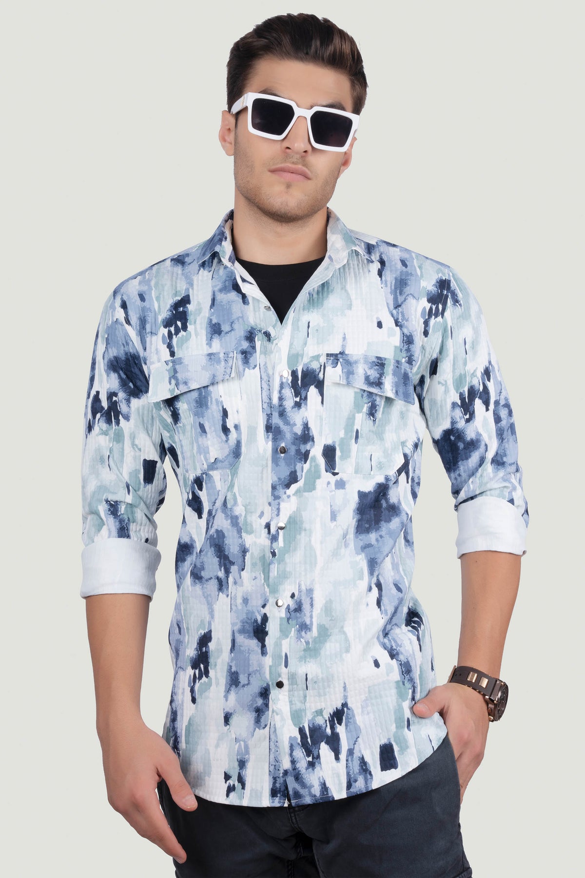 DOUBLE POCKET KENNETH MULTI OVERSHIRT