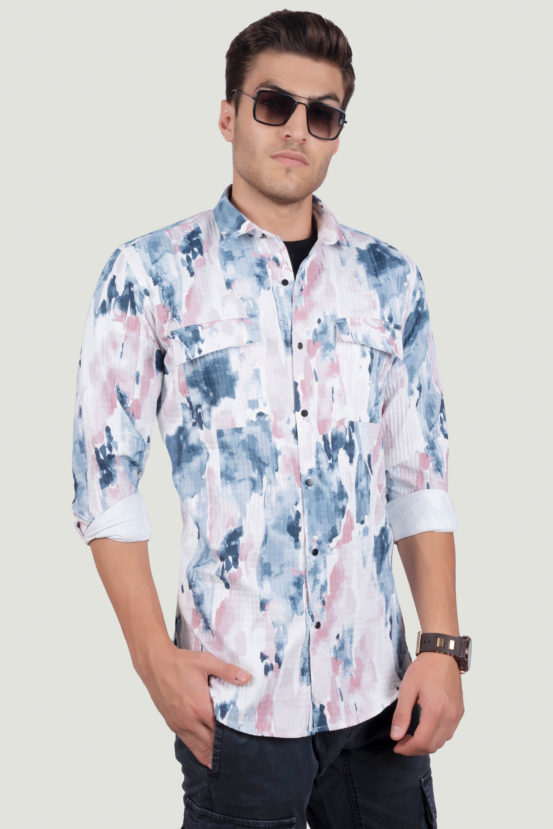 DOUBLE POCKET LEONARD MULTI OVERSHIRT