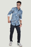 DOUBLE POCKET JAMES BLUE OVERSHIRT