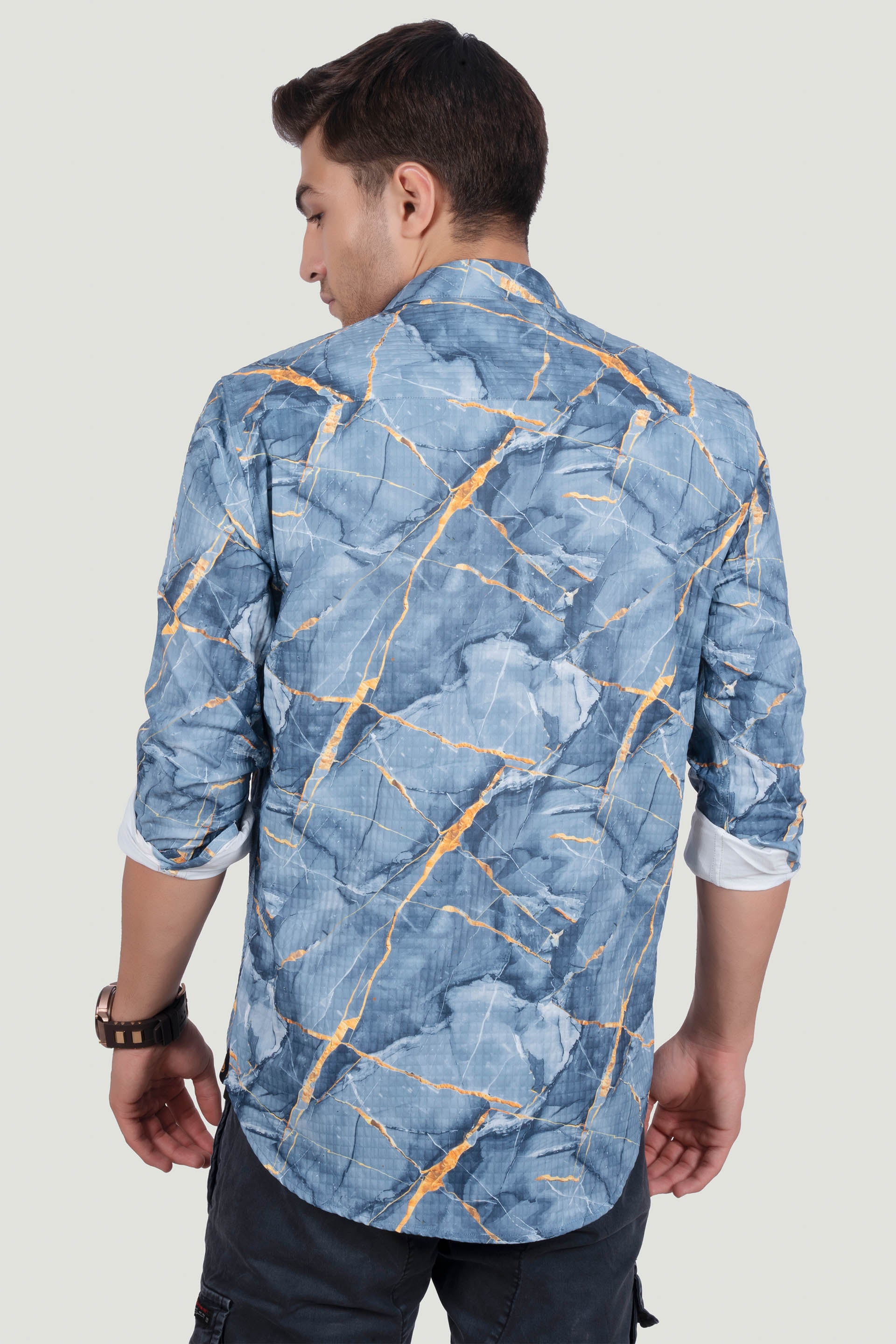 DOUBLE POCKET JAMES BLUE OVERSHIRT